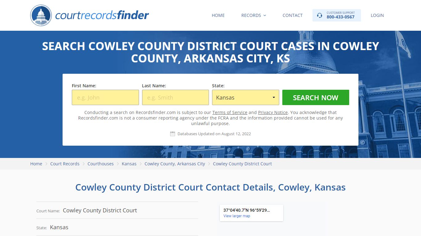 Cowley County District Court Case Search, Arkansas City ...