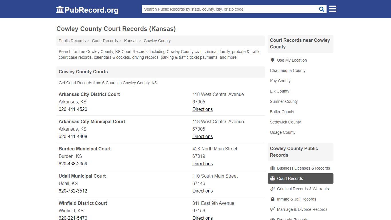 Free Cowley County Court Records (Kansas Court Records)